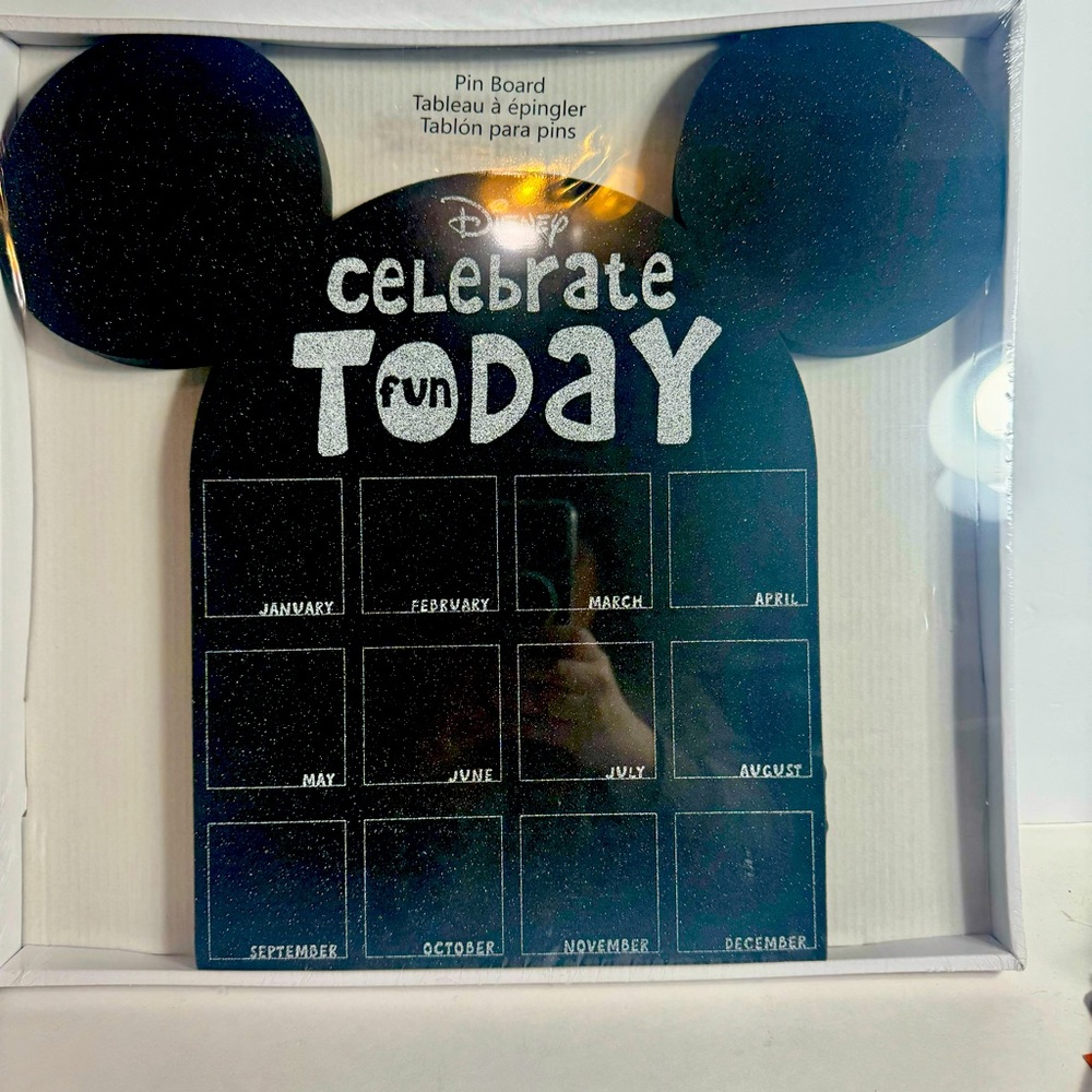 NWT. Disney Pin Display Board - Mickey Ear Celebrate Today. Disney pin trading